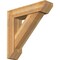 Ekena Millwork Traditional Slat Rough Sawn Bracket w/ Offset Brace, Western Red Cedar, 8"W x 32"D x 32"H BKT0806X32X32TRA06RWR - alternate 1